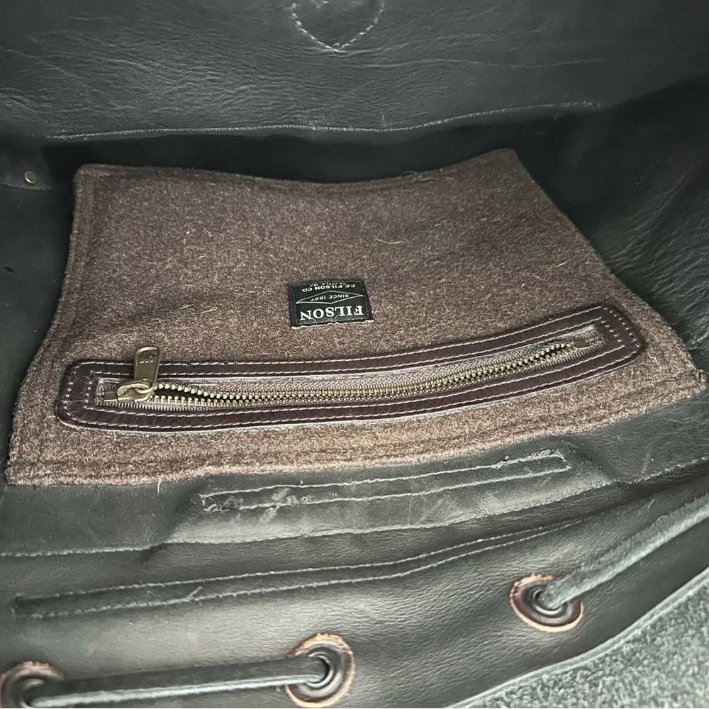 Filson Leather Backpack. - Picture 8 of 9